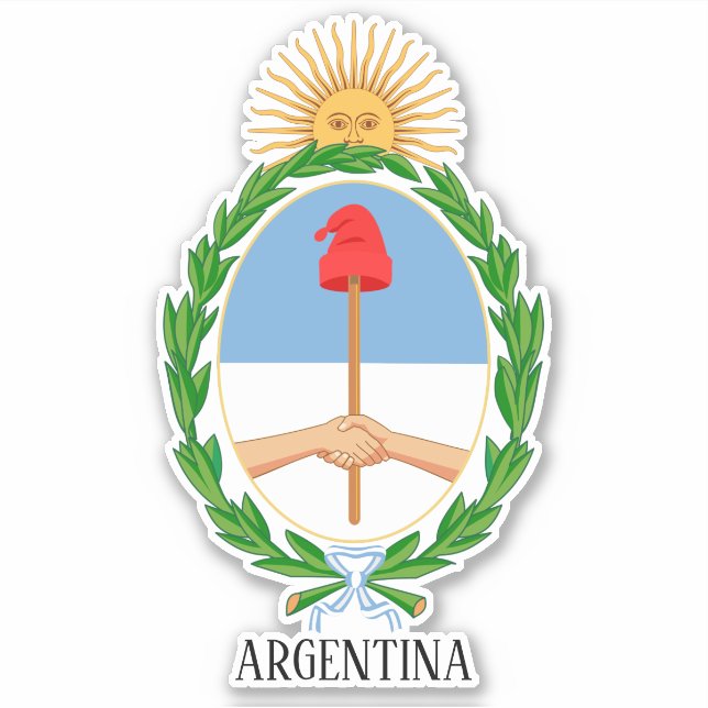 Argentinischer Staatsmantel Patriotic Aufkleber (Vorderseite)