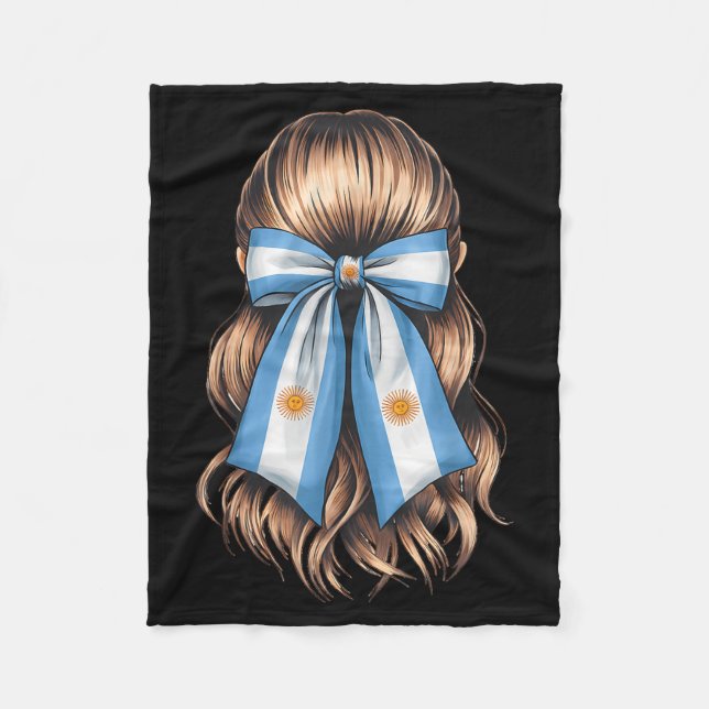 Argentinischer Stolz argentinische Flagge  Fleecedecke (Vorderseite)
