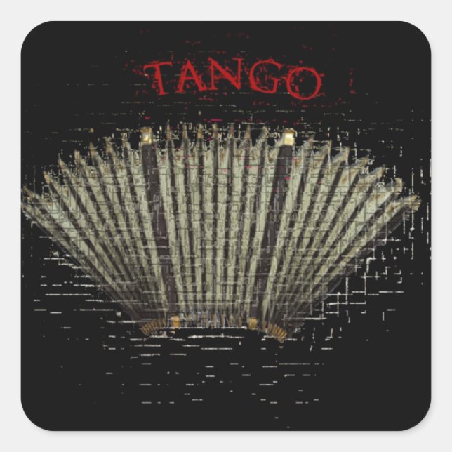 argentinischer Tango Quadratischer Aufkleber (Vorderseite)