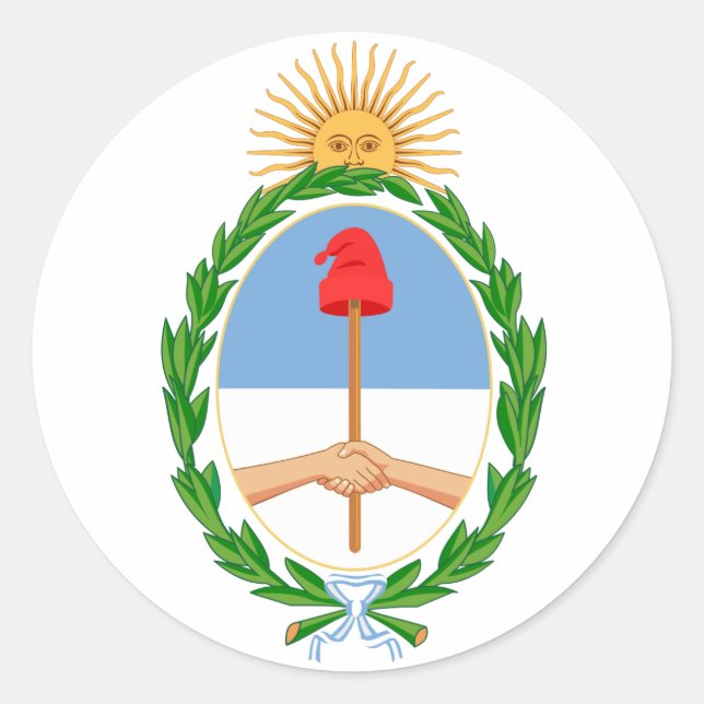 Argentinischer Wappen-Aufkleber Runder Aufkleber (Vorderseite)