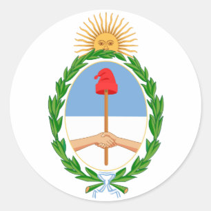 Argentinischer Wappen-Aufkleber Runder Aufkleber