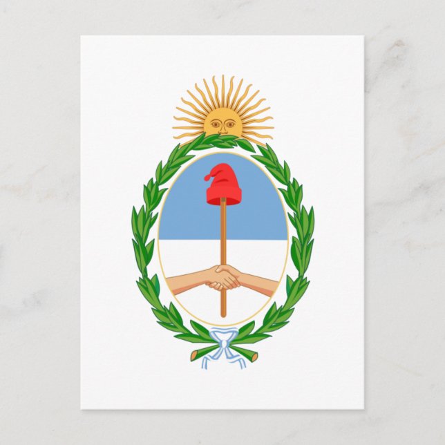 Argentinischer Wappen Postkarte (Vorderseite)