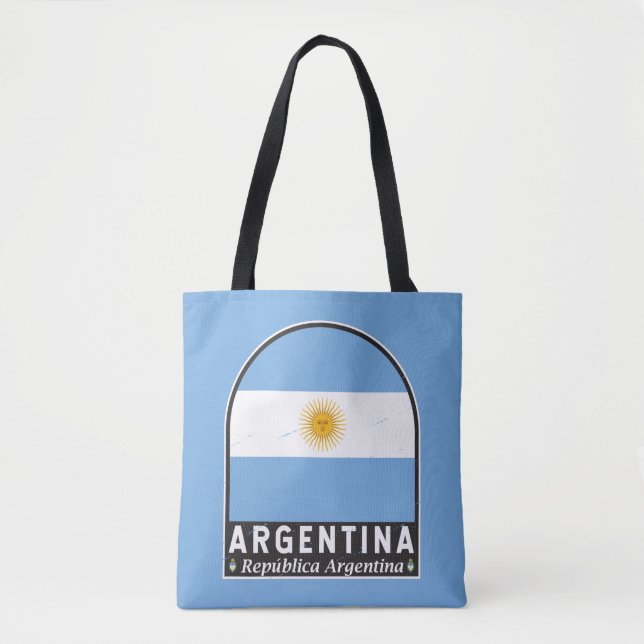 Argentinisches FlaggenEmblem erschüttert Vintag Tasche (Vorderseite)