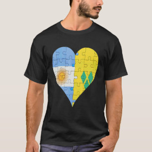 Argentinisches Flaggenherz T-Shirt