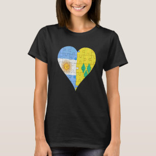Argentinisches Flaggenherz T-Shirt