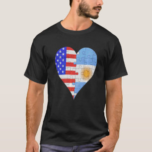 Argentinisches Flaggenherz T-Shirt