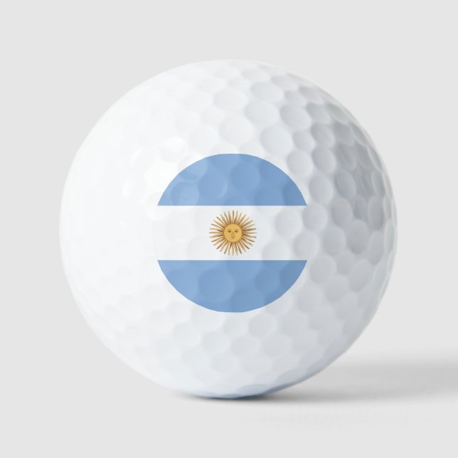 Argentinisches Flaggenzeichen Golfball (Vorderseite)
