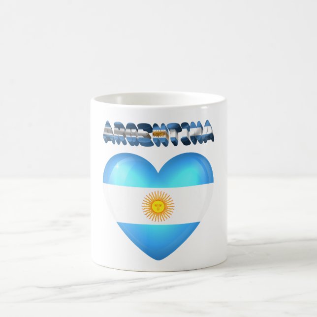 Argentinisches Herz Kaffeetasse (Mittel)