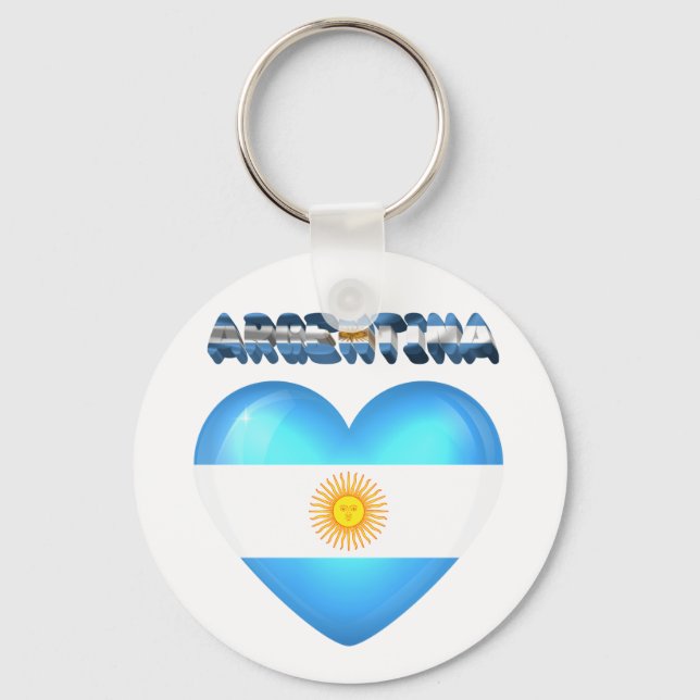 argentinisches Herz Schlüsselanhänger (Vorderseite)