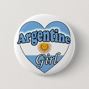 Argentinisches Mädchen Button