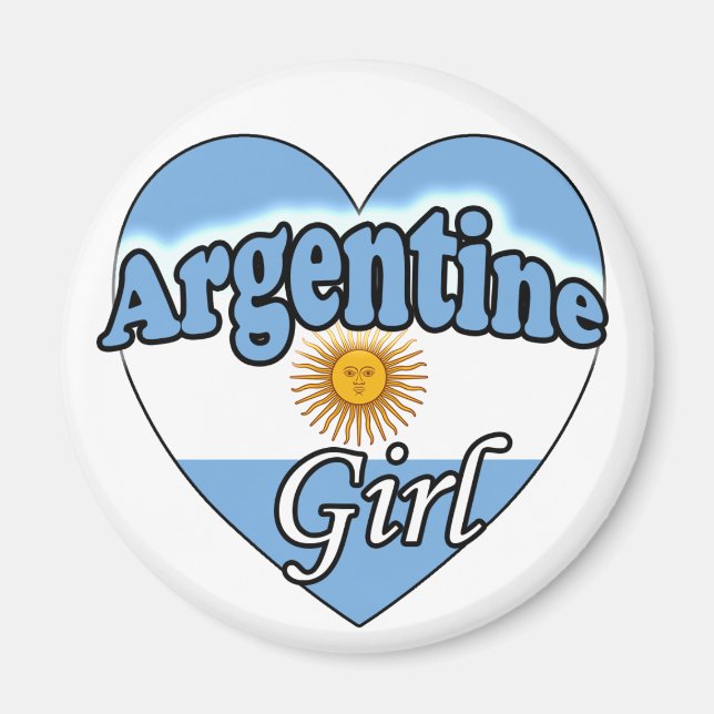 Argentinisches Mädchen Magnet (Vorne)