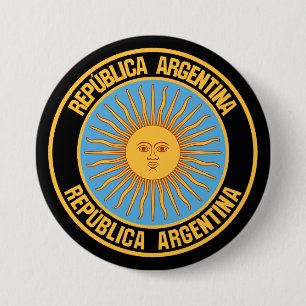 Argentinisches RundEmblem Button