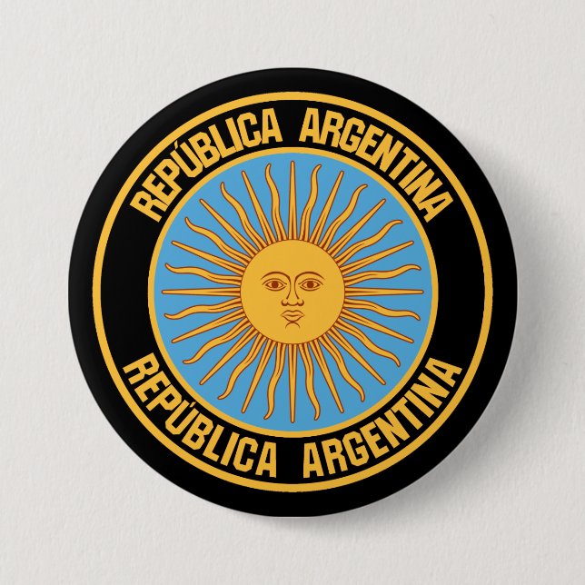 Argentinisches RundEmblem Button (Vorderseite)