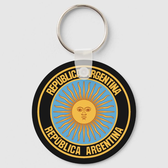 Argentinisches RundEmblem Schlüsselanhänger (Vorderseite)