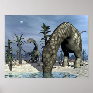 Argentinosaurus-Dinosaurier, trinkbar Poster