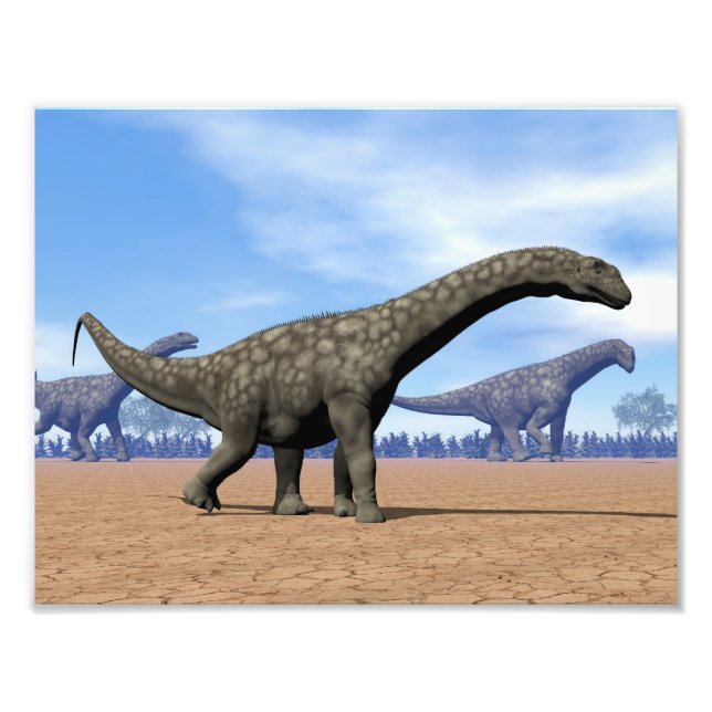Argentinosaurus-Dinosaurier-Wanderung - 3D-Renderi Fotodruck (Vorne)