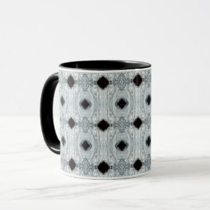Argentum Grau und Schwarz Abstrakte Acryl Fluid Ku Tasse