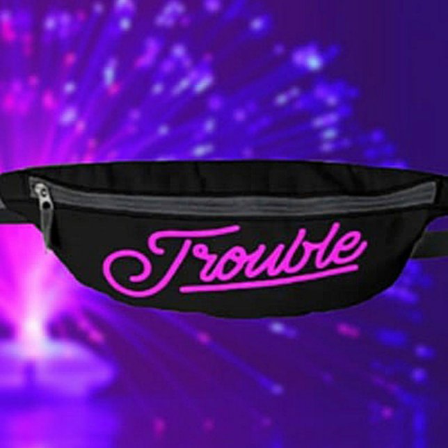 Ärger | Neon Pink Script Fanny Pack Bauchtasche (Von Creator hochgeladen)