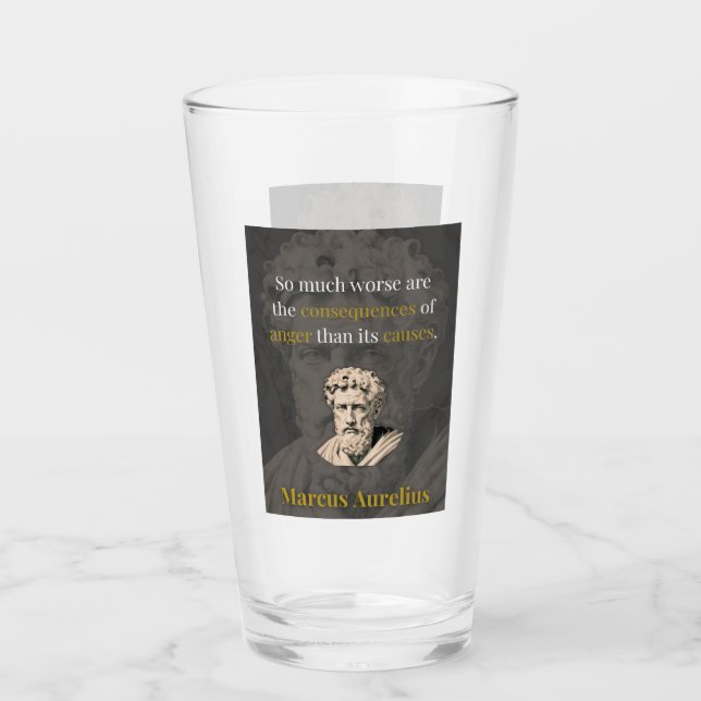 Ärger schadet dir am meisten: Marcus Aurelius über Glas (Vorderseite)