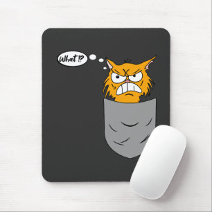 ärgerliche Katze in Brusttasche Mousepad