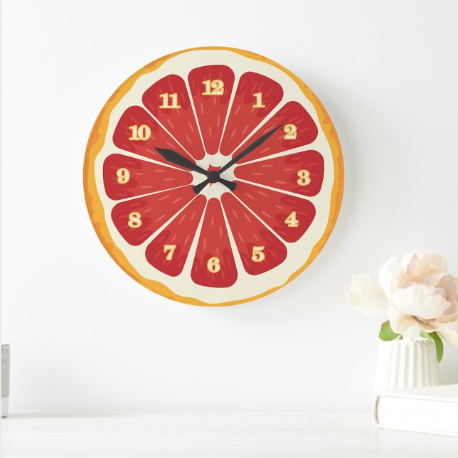 Argile fraîche tranche ronde Horloge : décor de cu (Créateur téléchargé)