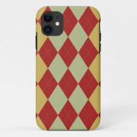 Arglye rouge, vert et jaune Coque iPhone 5
