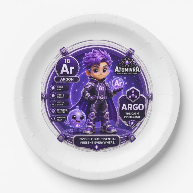 ARGON-Ballon Pappteller (Vorderseite)
