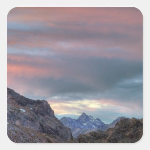 Argonaut Peak, Sonnenuntergang Quadratischer Aufkleber