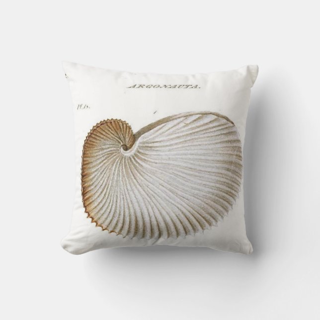 ArgonautaSeashell/Strand/SeeWurfs-Kissen Kissen (Vorderseite)
