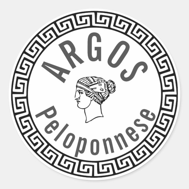 Argos - Peloponnes (Griechenland) Runder Aufkleber (Vorderseite)