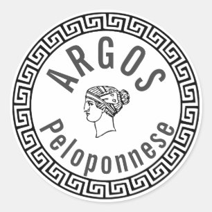 Argos - Peloponnes (Griechenland) Runder Aufkleber