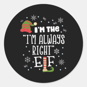 Argue Elf Matching Family Group Weihnachten Weihna Runder Aufkleber