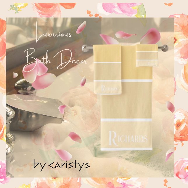 Argument jaune monogramme avec blanc (Créateur téléchargé)