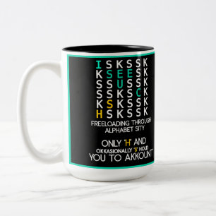 Argumente gegen C: Funny Alphabet Tasse