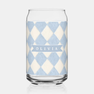 Argyle Flou Bleu Clair Prépa Personnalisé avec Nom