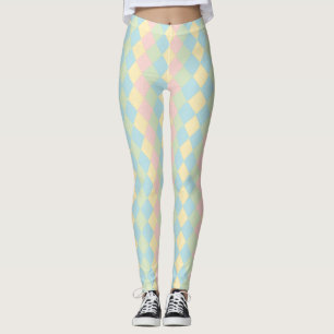 Argyle-Frühjahrs-/Ostergestaltung in Pastellfarben Leggings