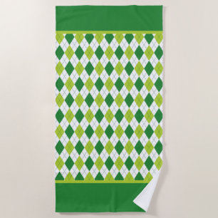 Argyle Grün Strandtuch