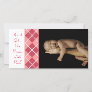 Argyle - It's A Girl... Our Precious Little Pearl Ankündigung