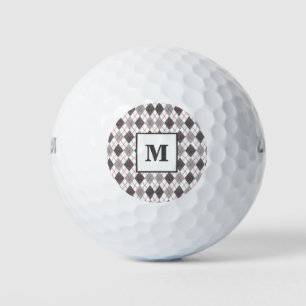 Argyle Karo Rot Grau Silber Golf Benutzerdefiniert Golfball