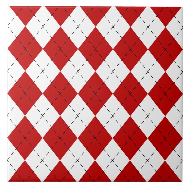 Argyle-Küchen-Untersetzer-Fliese Fliese (Vorderseite)