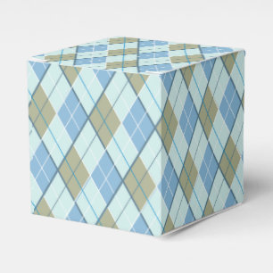 Argyle-Muster blau braune Golf Sport-Geschenkbox Geschenkschachtel