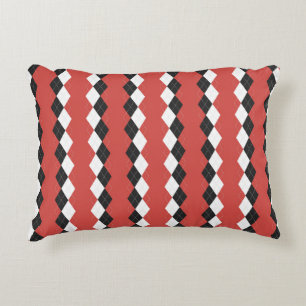 Argyle plaid. Scottish pattern in white,  black an Dekokissen