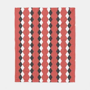 Argyle plaid. Scottish pattern in white, black an Fleecedecke
