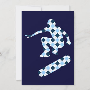 Argyle-Skateboard Einladung
