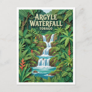 Argyle-Wasserfall Roxborough Trinidad und Tobago Postkarte