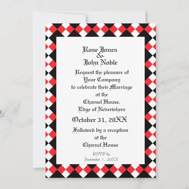 Argyll Ivory XI (Ruby) Faire-part de mariage (Devant)