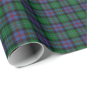 Argyll Scotland Tartan Blue und Green Kariert Geschenkpapier
