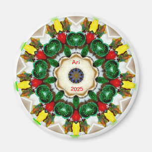 ARI ~ Personalisiertes Fraktal zu Weihnachten ~ Magnet