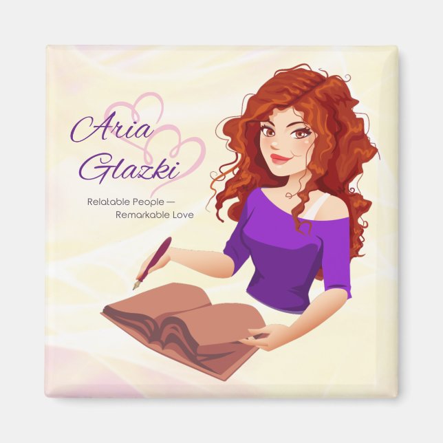 Aria Glazki-Quadratmagnet Magnet (Vorne)