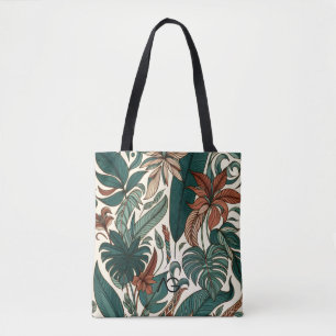 Aria Grace Linear Rhythm Botanical Line Art Druck Tasche
